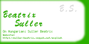 beatrix suller business card